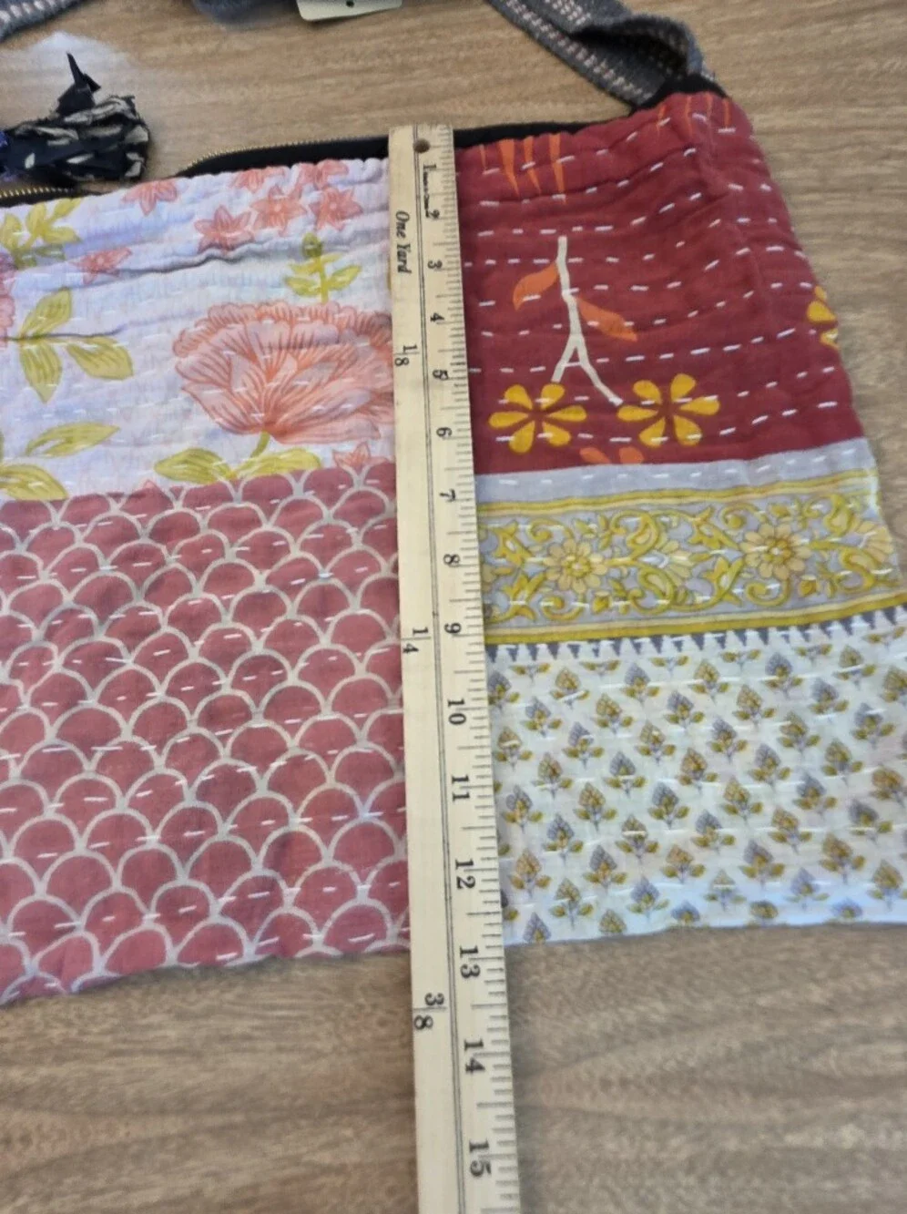 Sevya Handmade Patchwork Kantha Crossbody Bag Boho Artisan Fair Trade